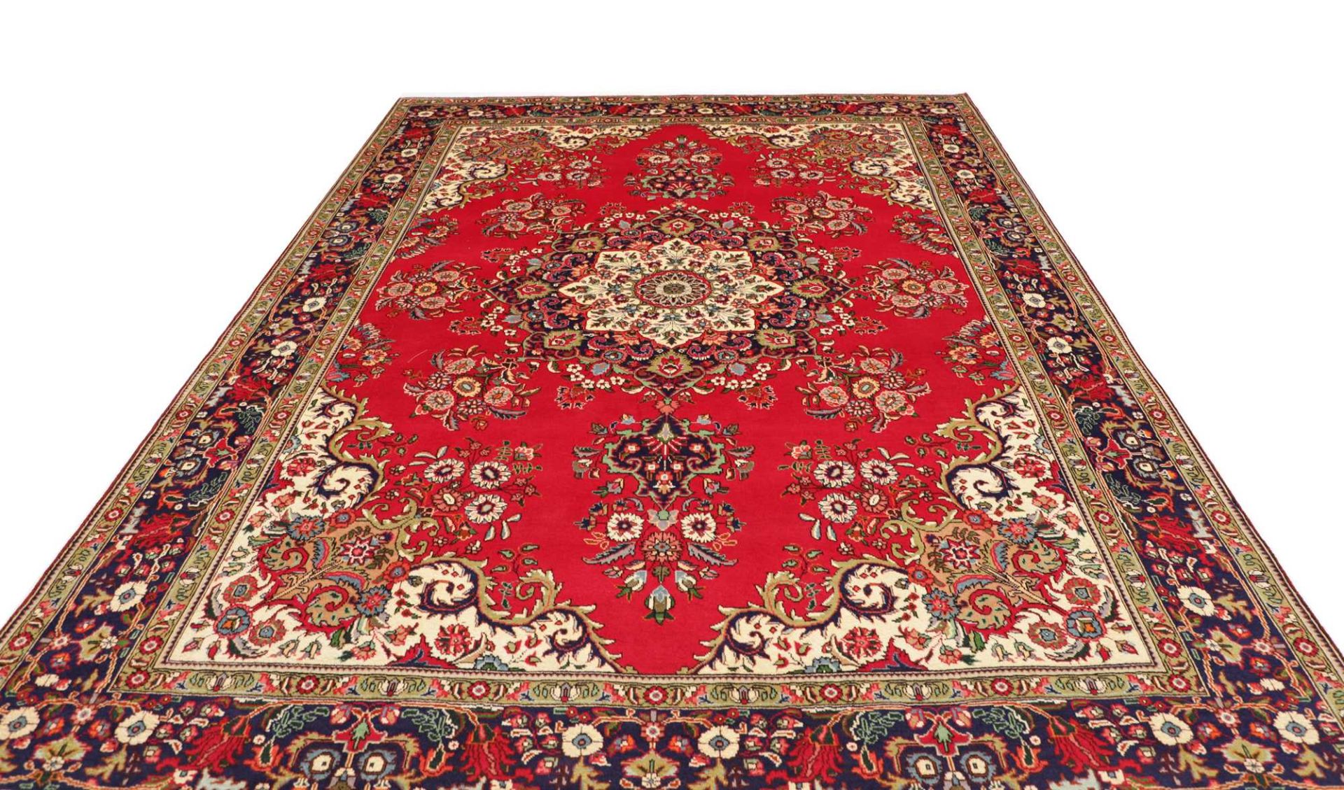 Hand-Knotted Wool Tabriz Persian Rug, 241 × 347 cm
