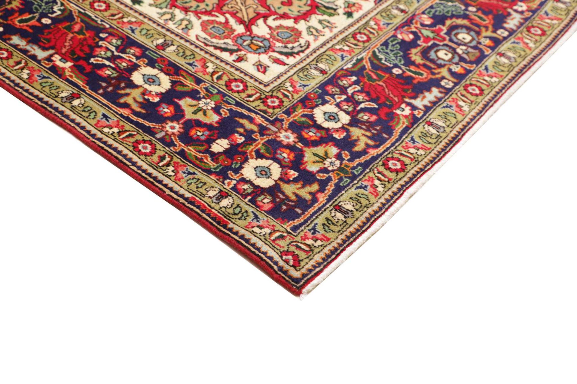 Hand-Knotted Wool Tabriz Persian Rug, 241 × 347 cm