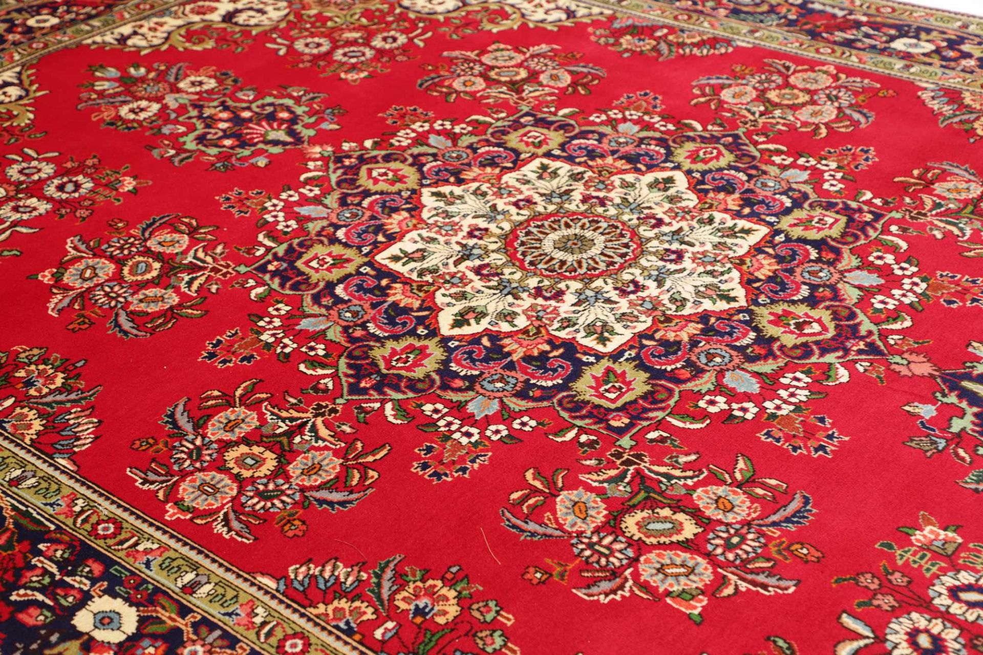 Hand-Knotted Wool Tabriz Persian Rug, 241 × 347 cm