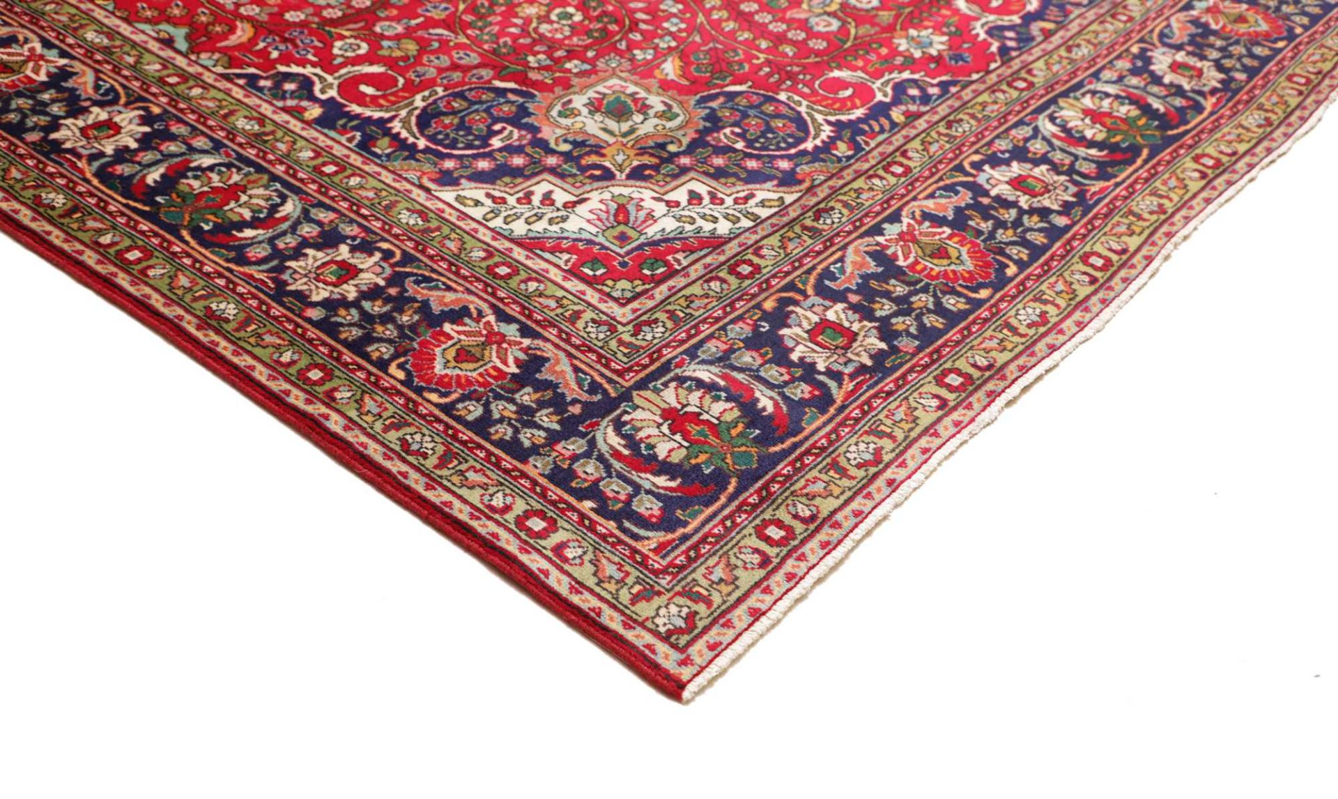 Hand-Knotted Wool Tabriz Persian Rug, 261 × 335 cm
