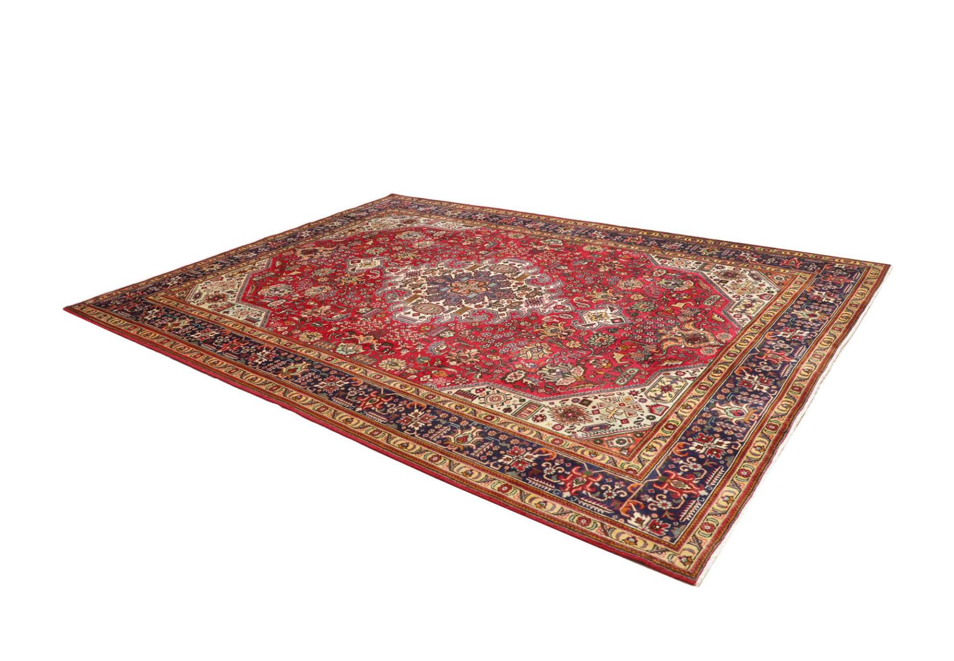 Hand-Knotted Wool Tabriz Persian Rug, 254 × 347 cm