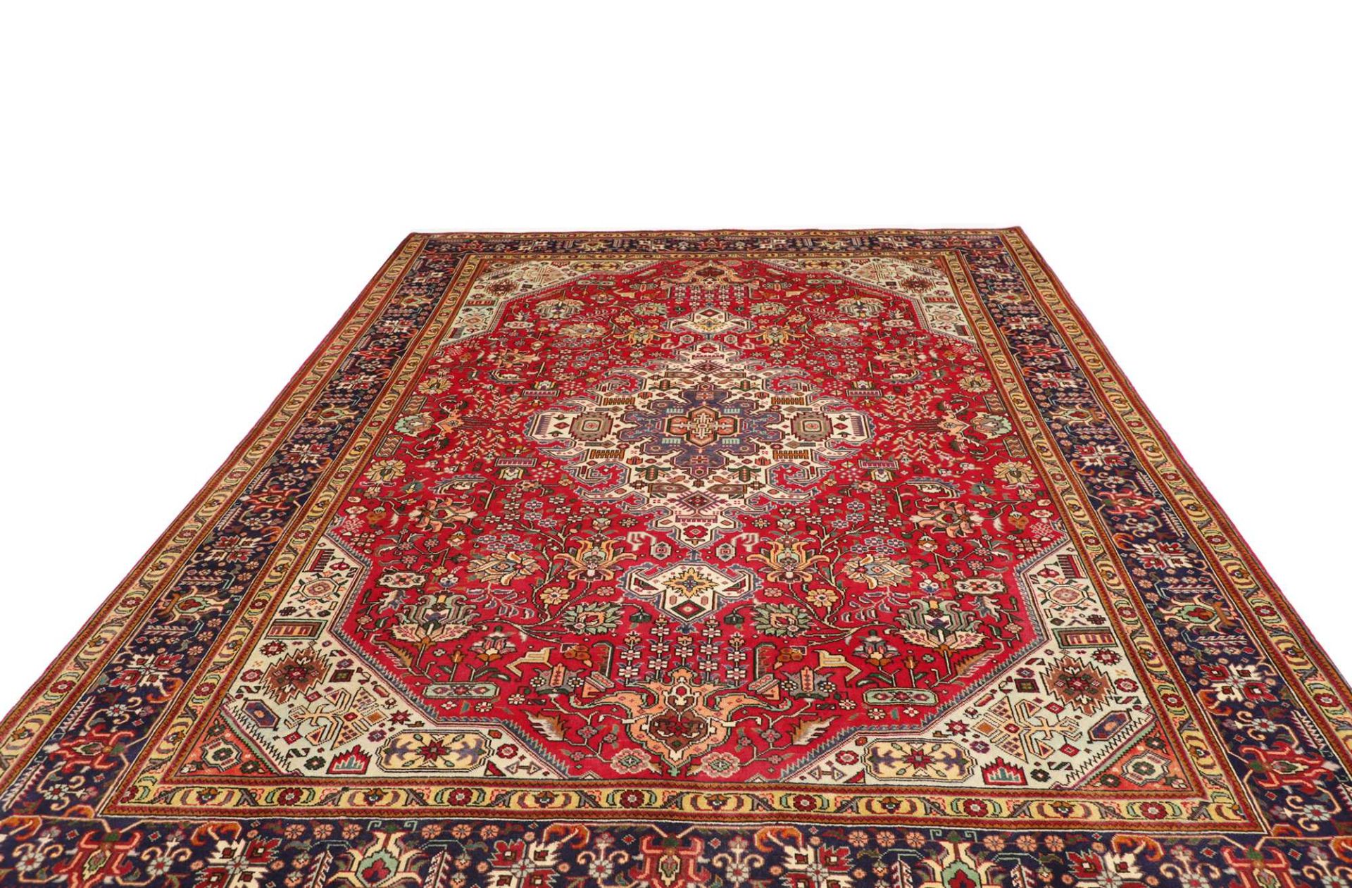Hand-Knotted Wool Tabriz Persian Rug, 254 × 347 cm