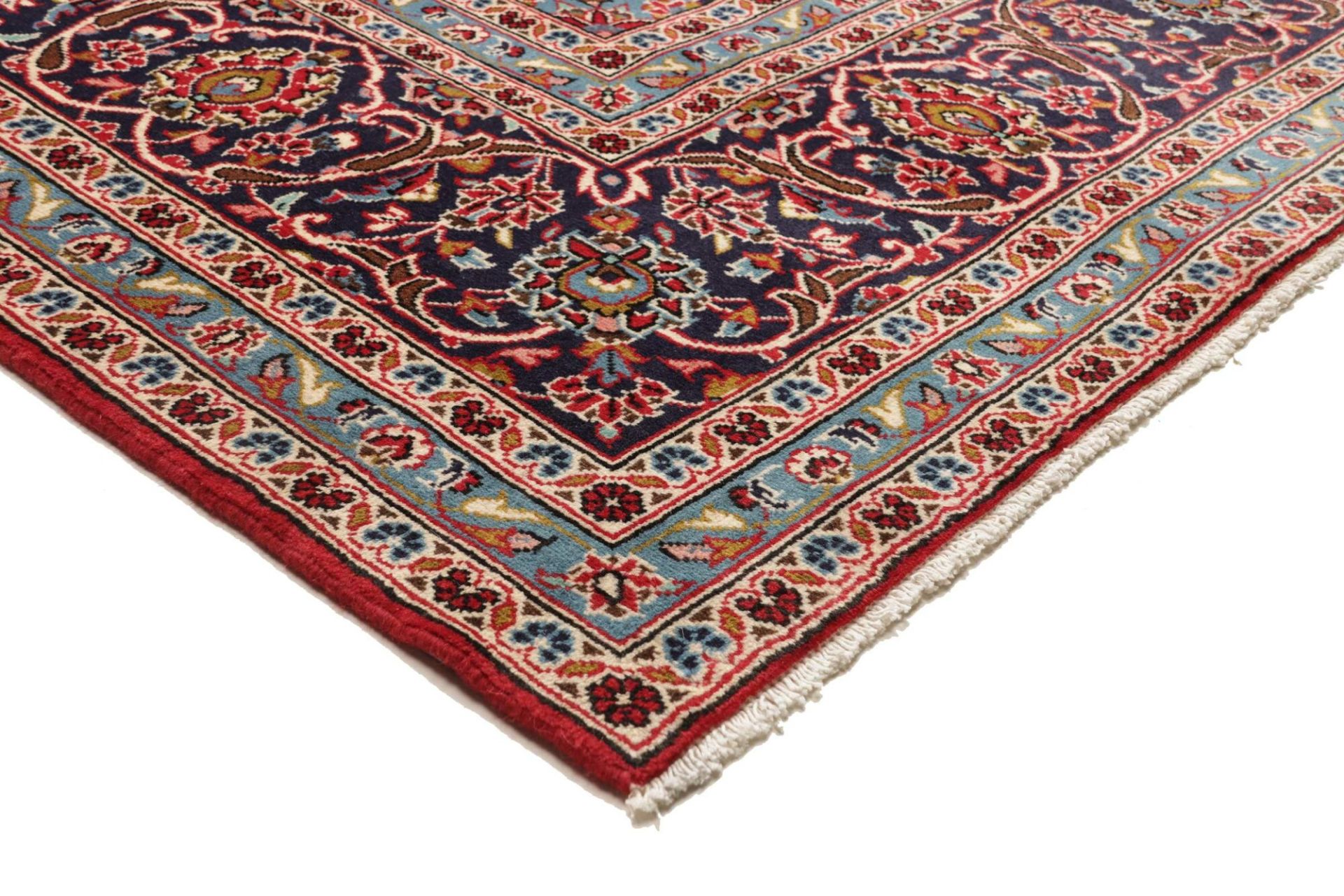 Hand-Knotted Wool Kashan Persian Rug, 246 × 351 cm