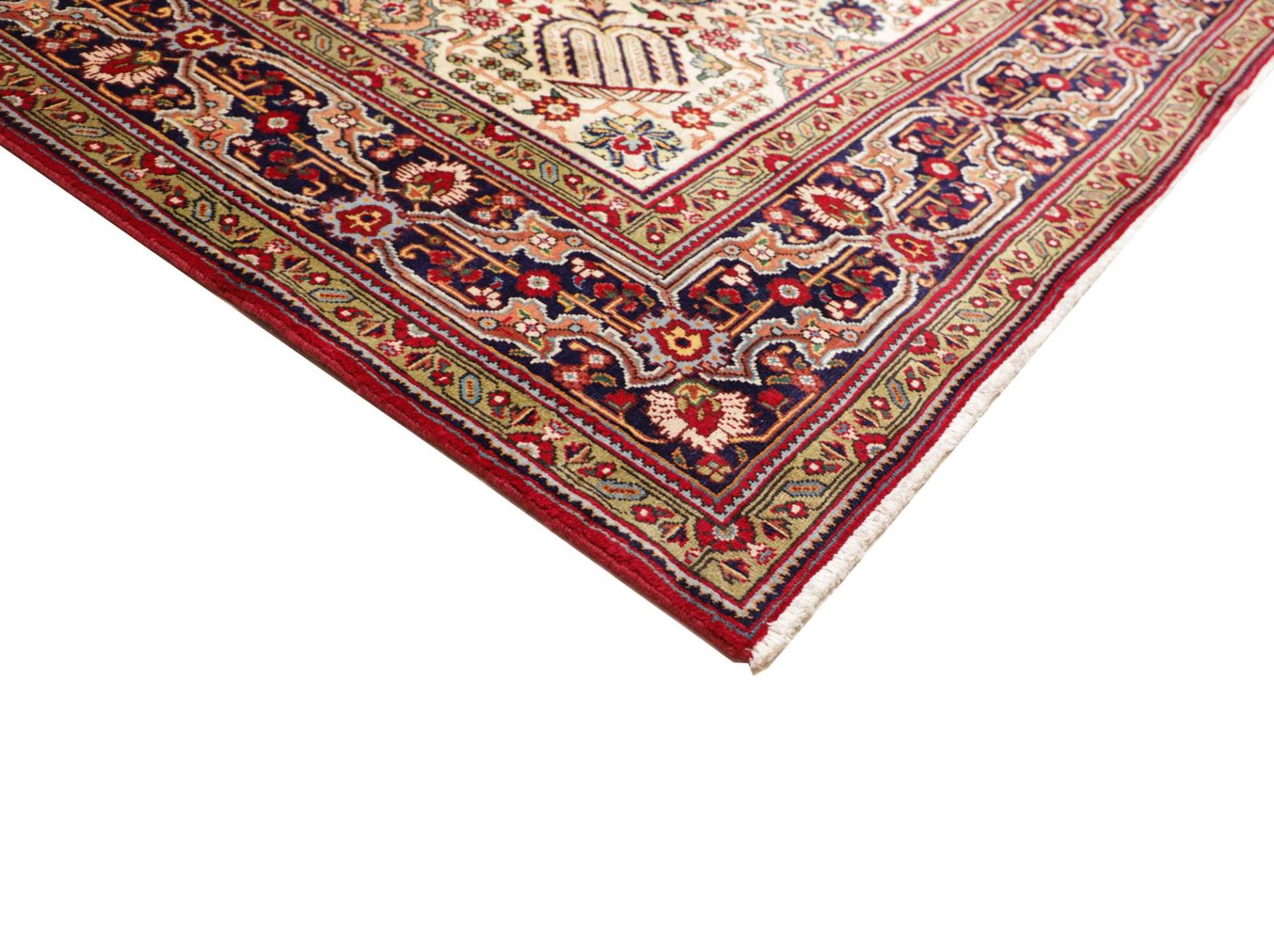 Hand-Knotted Wool Tabriz Persian Rug, 256 × 363 cm