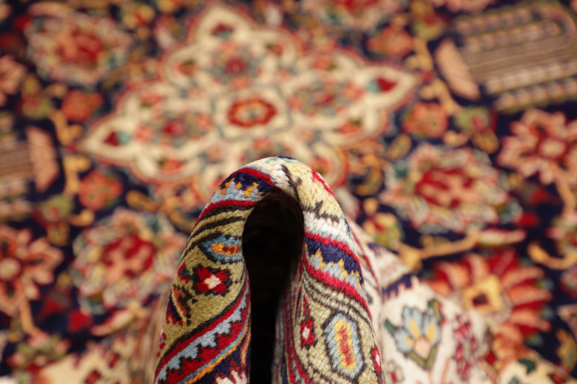 Hand-Knotted Wool Tabriz Persian Rug, 256 × 363 cm