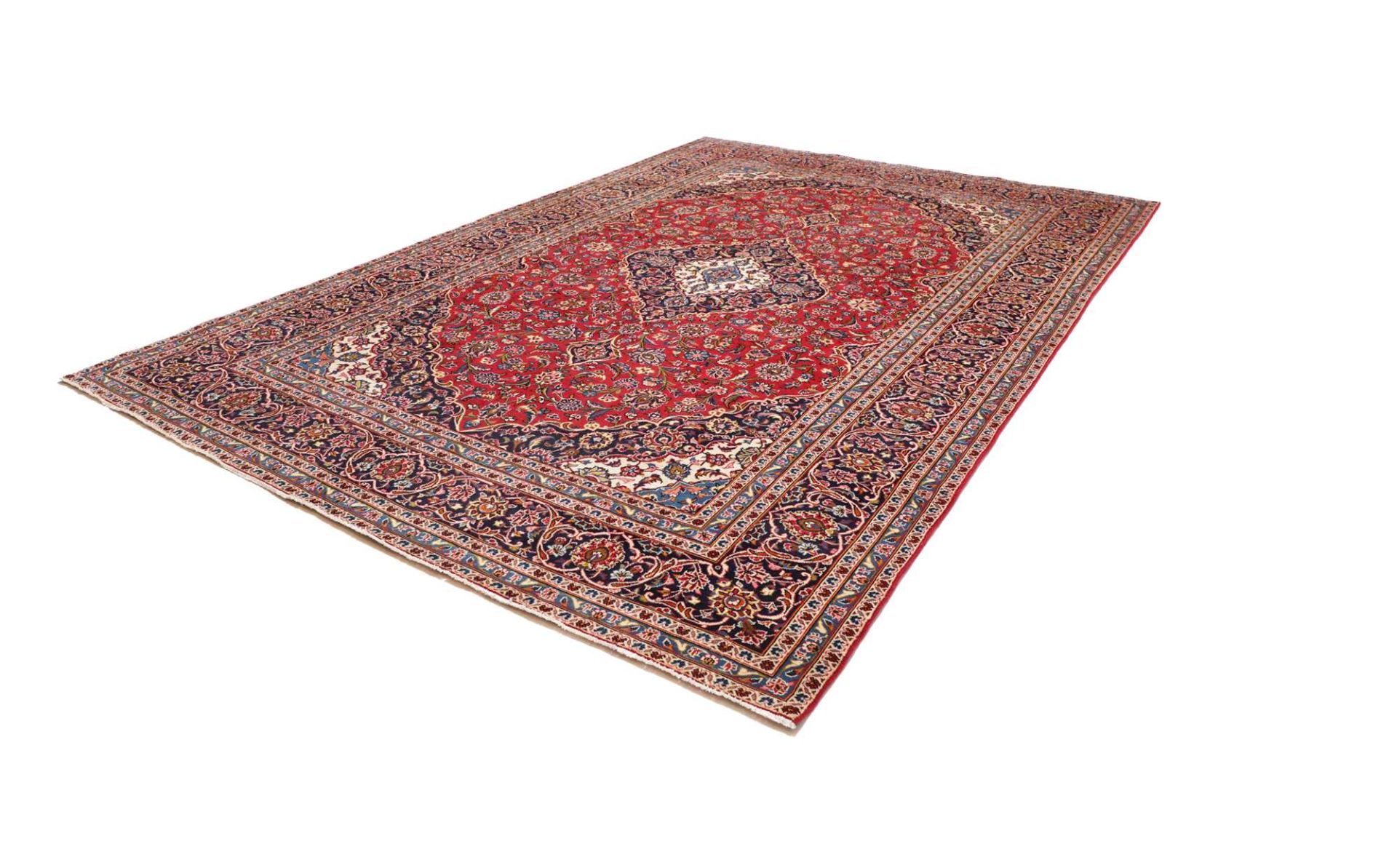 Kashan Persian Rug — hand-knotted, 251 × 364 cm, Wool