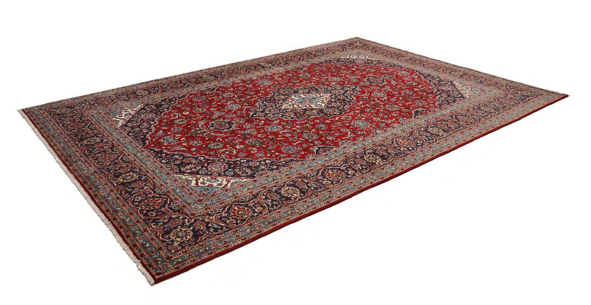 Kashan Persian Rug — hand-knotted, 247 × 359 cm, Wool