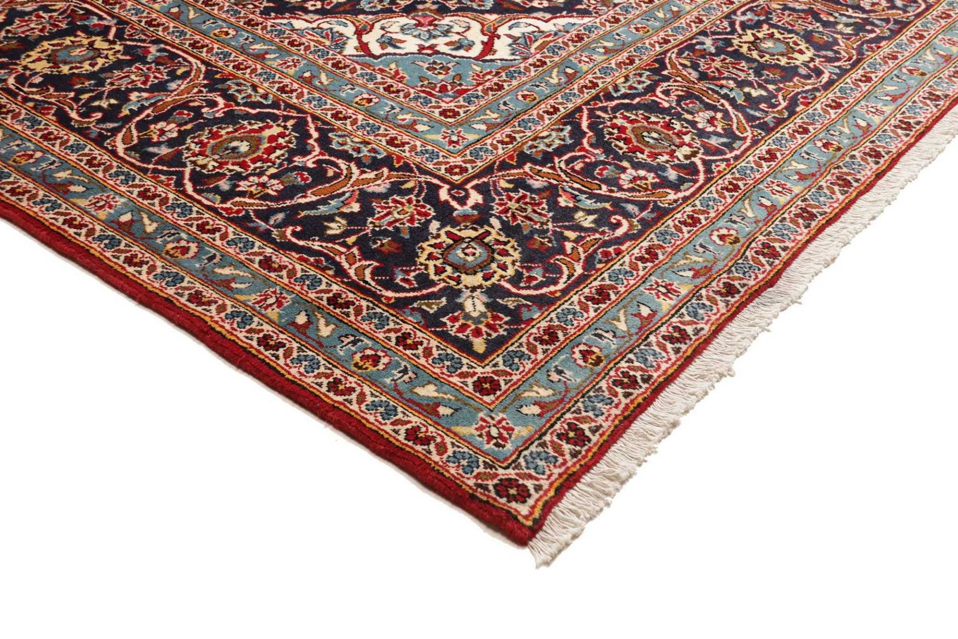 Kashan Persian Rug — hand-knotted, 247 × 359 cm, Wool