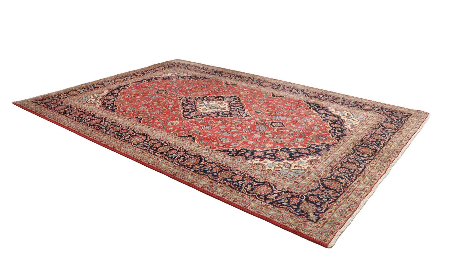 Kashan Persian Rug — hand-knotted, 251 × 364 cm, Wool