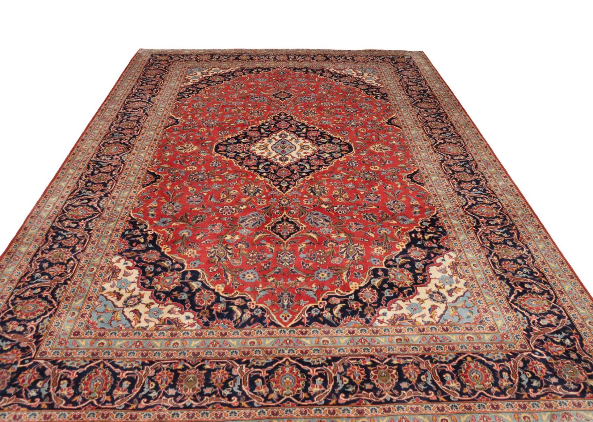 Kashan Persian Rug — hand-knotted, 251 × 364 cm, Wool