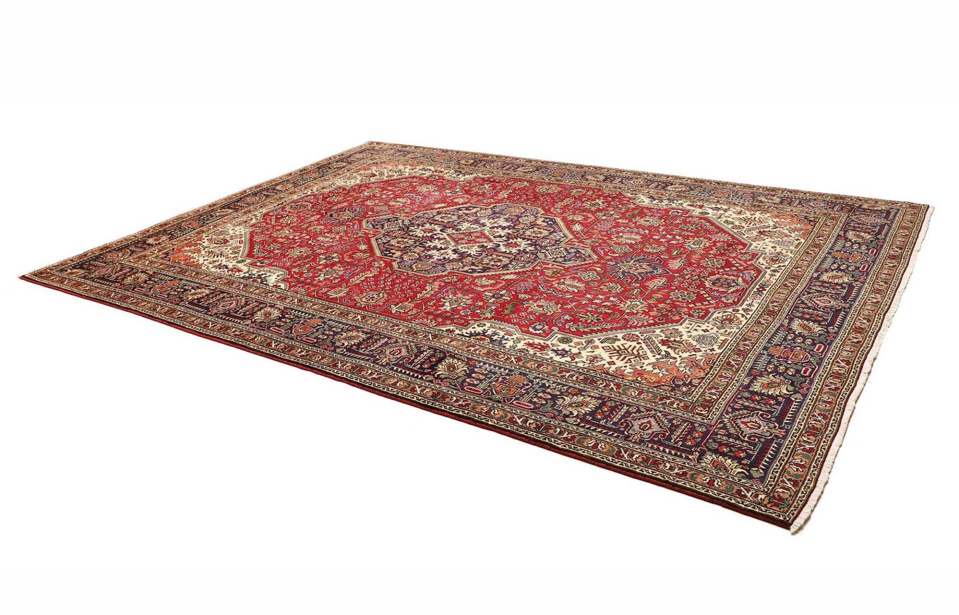 Hand-Knotted Wool Tabriz Persian Rug, 249 × 342 cm