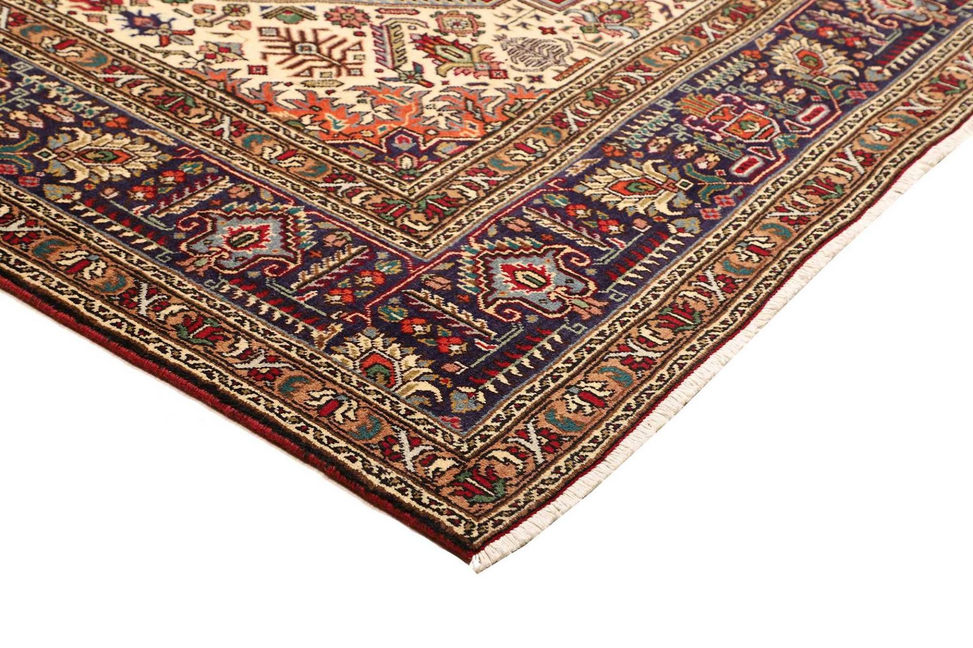 Hand-Knotted Wool Tabriz Persian Rug, 249 × 342 cm