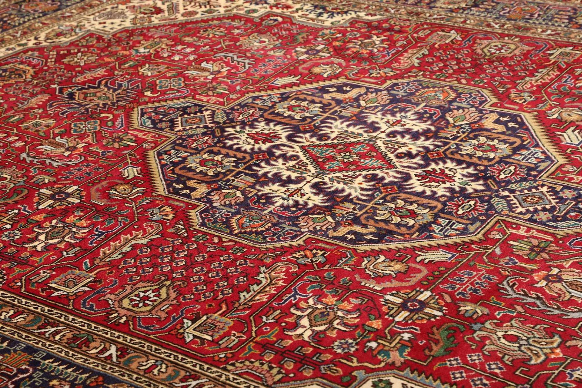 Hand-Knotted Wool Tabriz Persian Rug, 249 × 342 cm