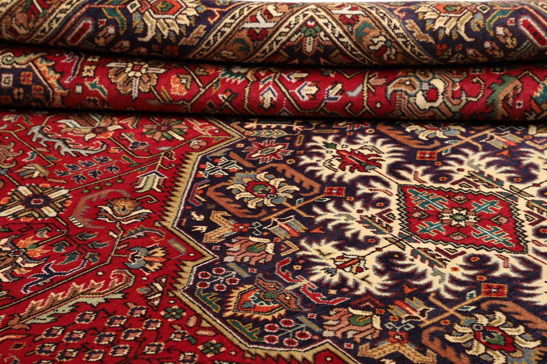 Hand-Knotted Wool Tabriz Persian Rug, 249 × 342 cm