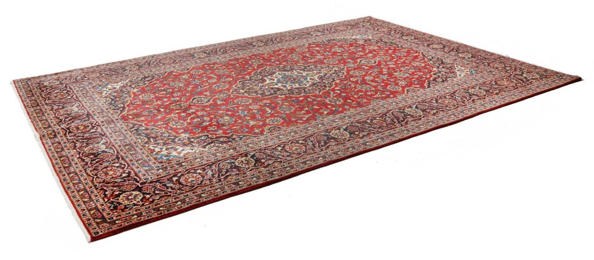 Kashan Persian Rug — hand-knotted, 244 × 347 cm, Wool