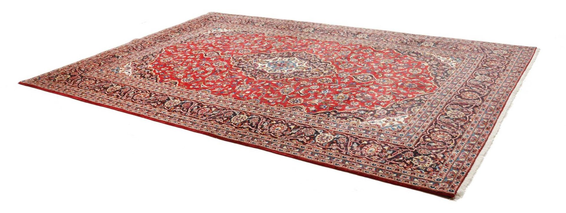 Kashan Persian Rug — hand-knotted, 244 × 347 cm, Wool