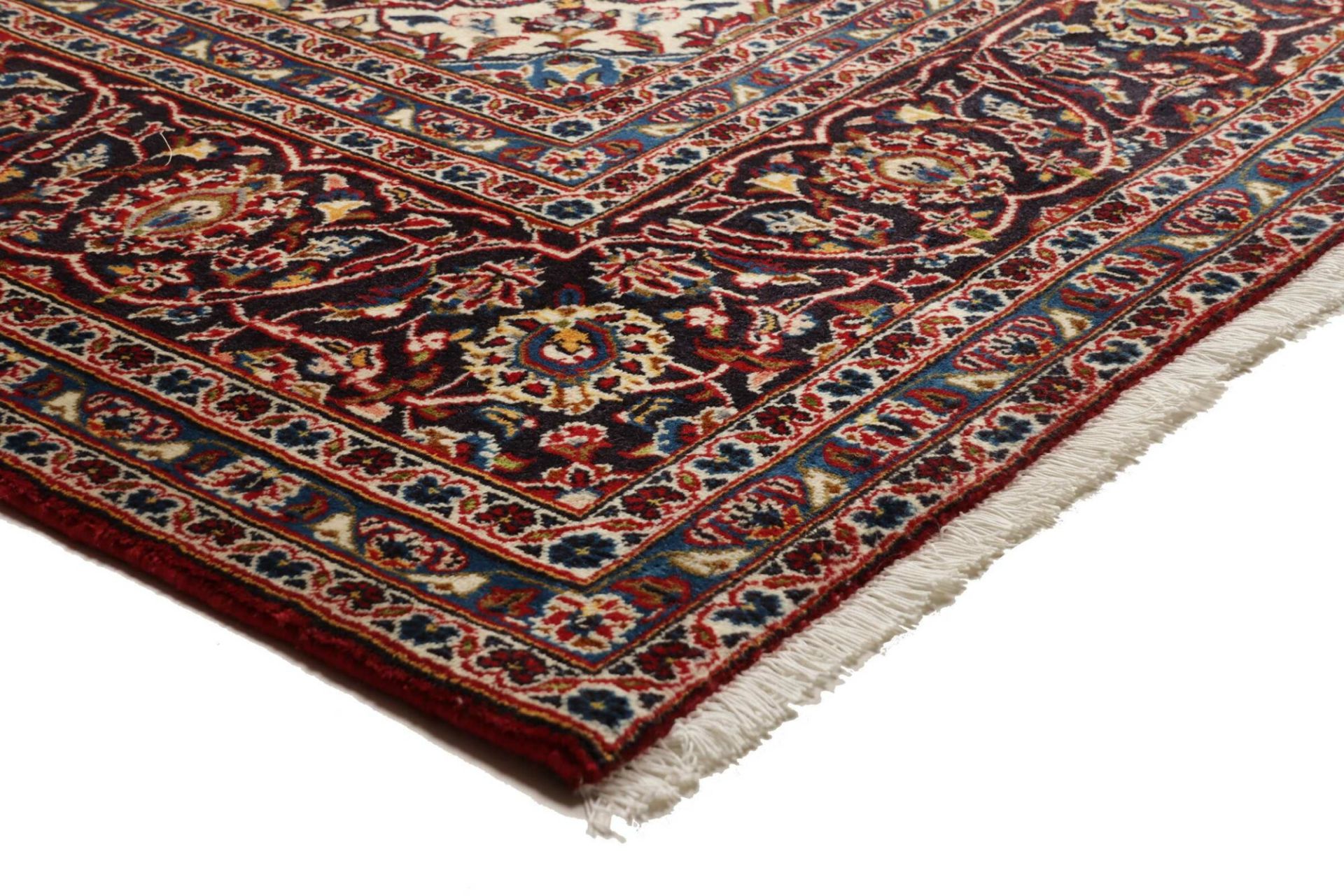 Kashan Persian Rug — hand-knotted, 244 × 347 cm, Wool