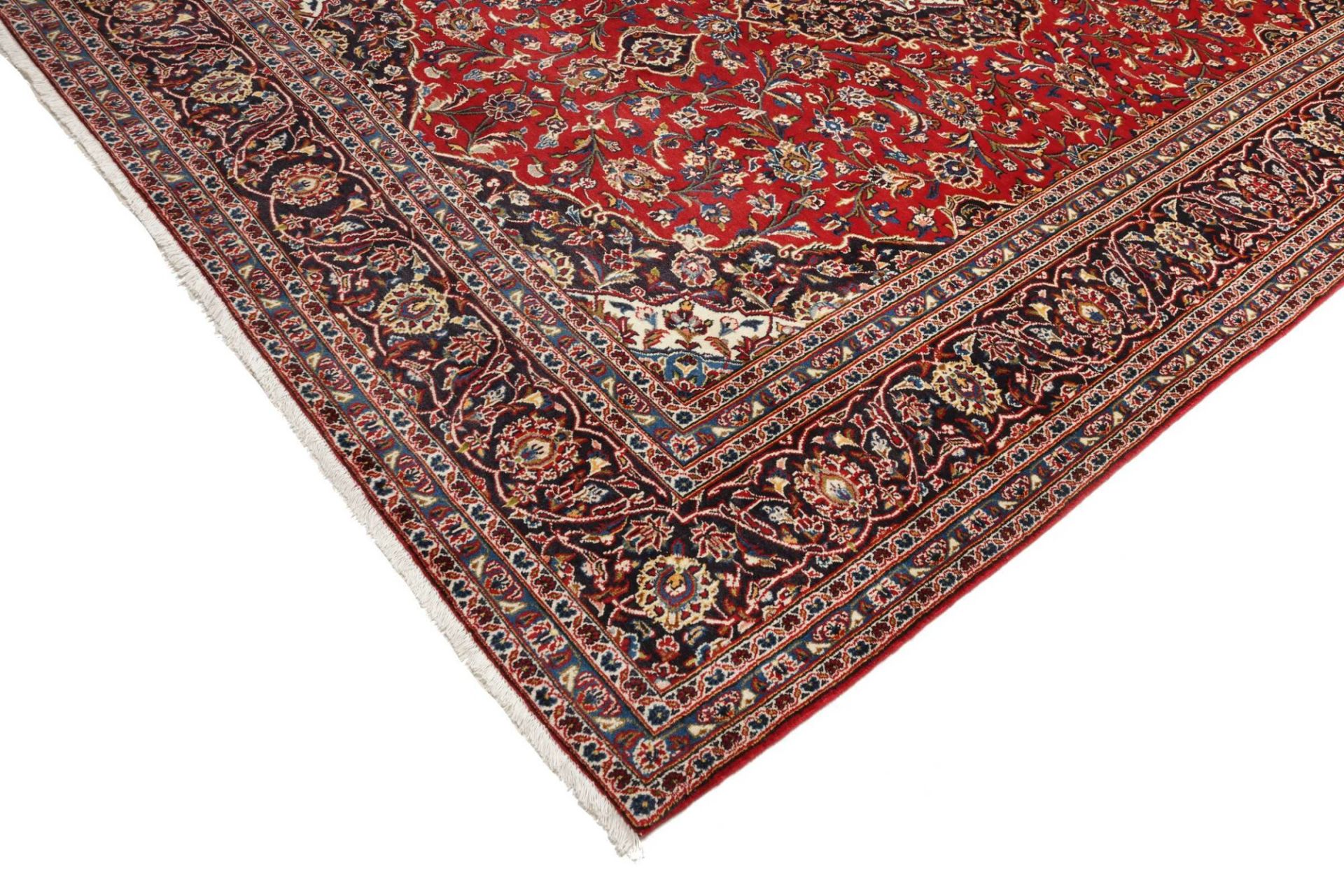 Kashan Persian Rug — hand-knotted, 244 × 347 cm, Wool