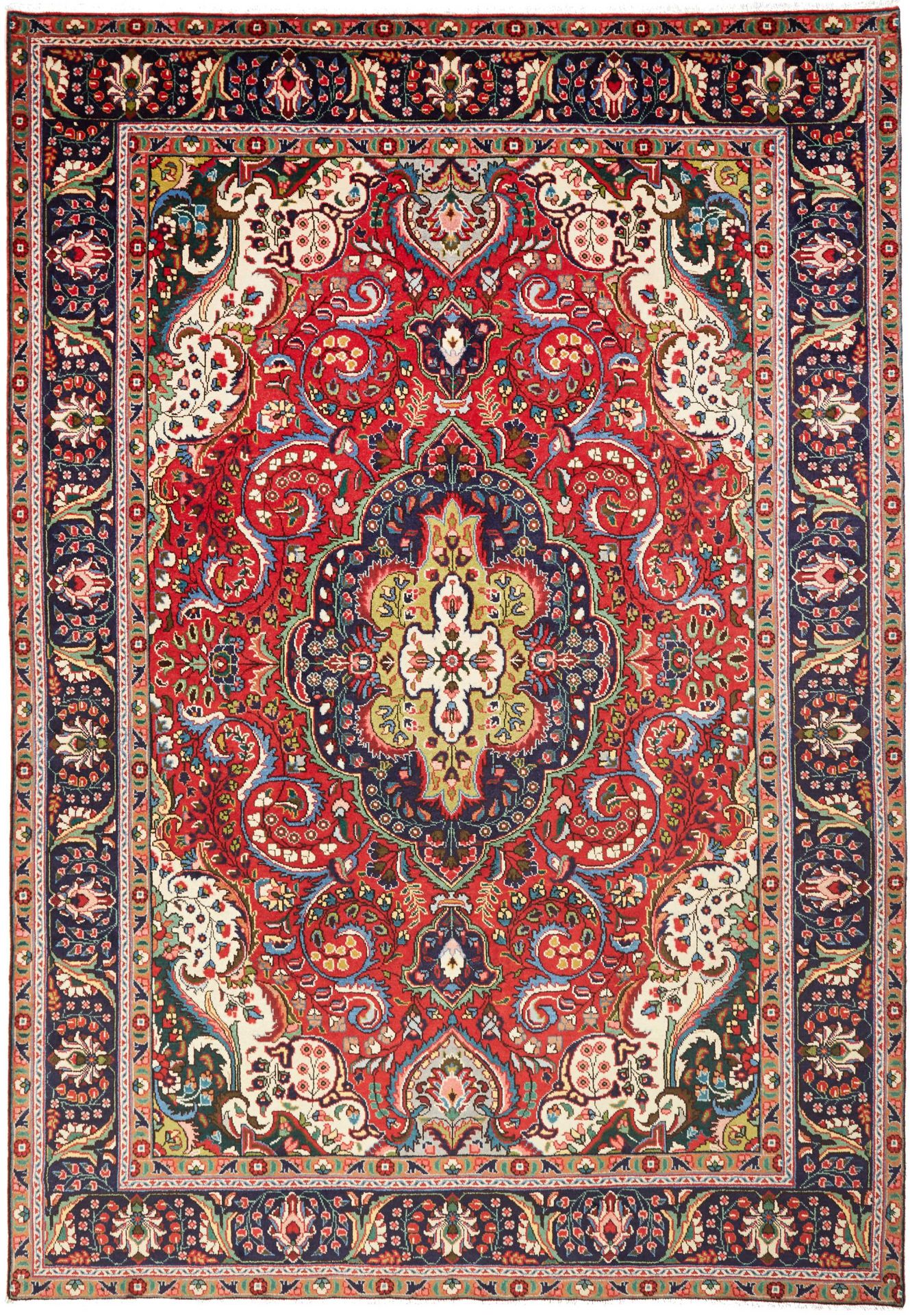 Tabriz Persian Rug 201 × 294 cm, Wool, hand-knotted