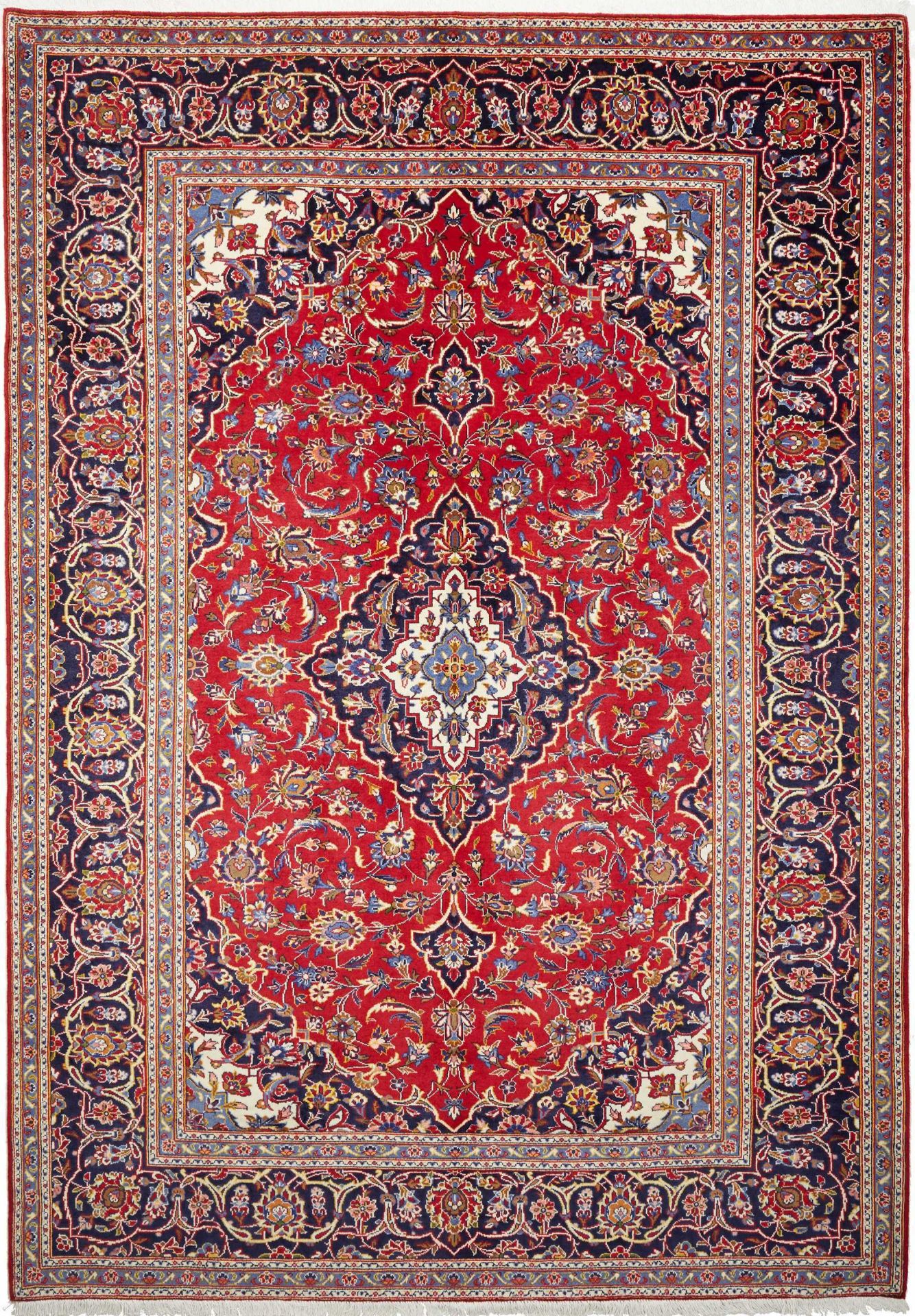 Kashan Persian Rug — hand-knotted, 204 × 292 cm, Wool