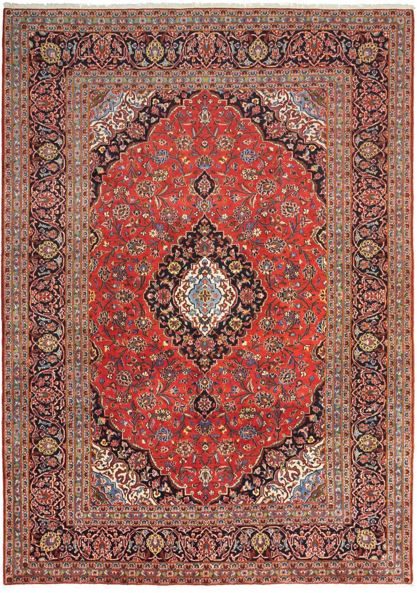 Kashan Persian Rug 203 × 294 cm, Wool, hand-knotted