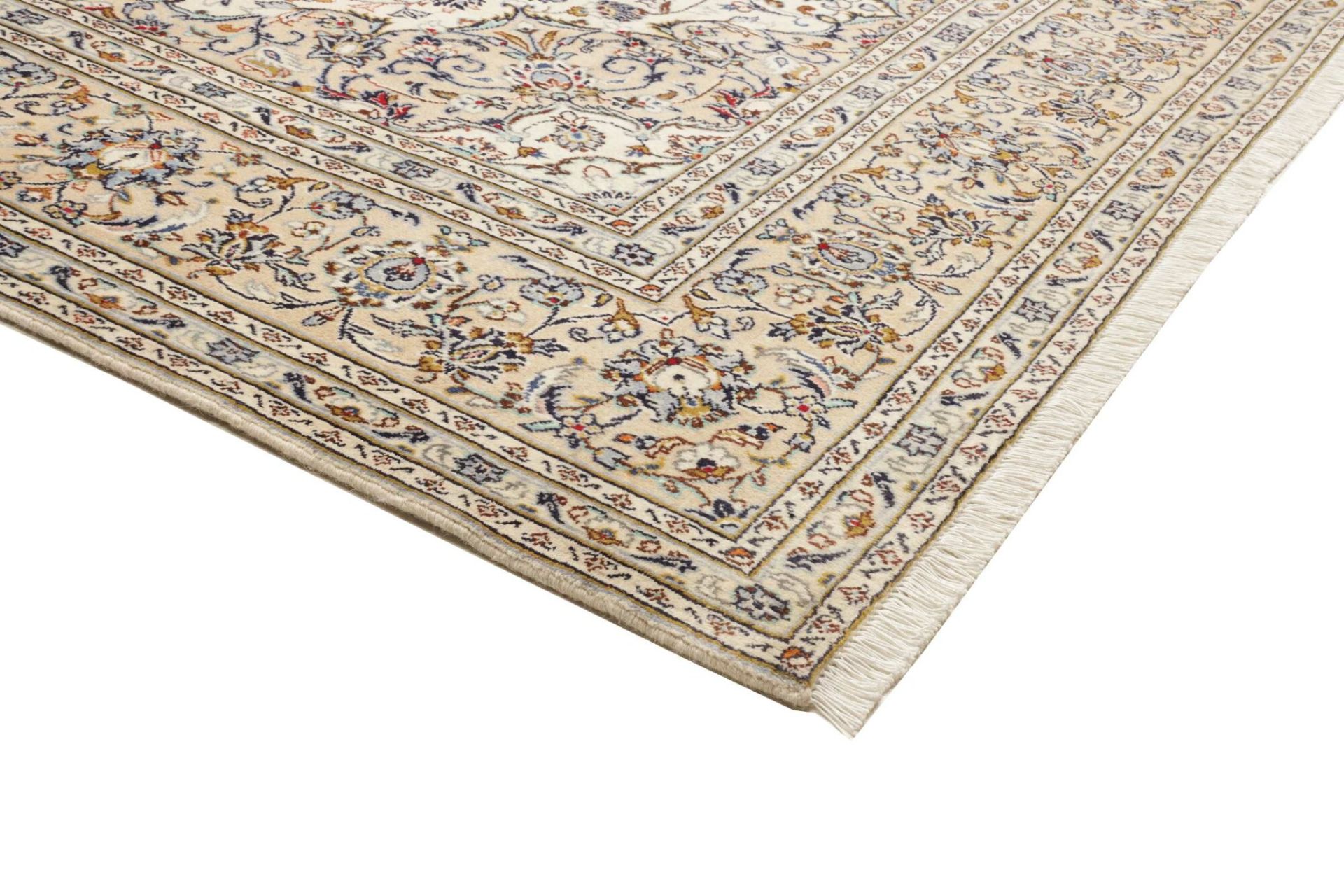 Hand-Knotted Wool Kashan Persian Rug, 205 × 319 cm