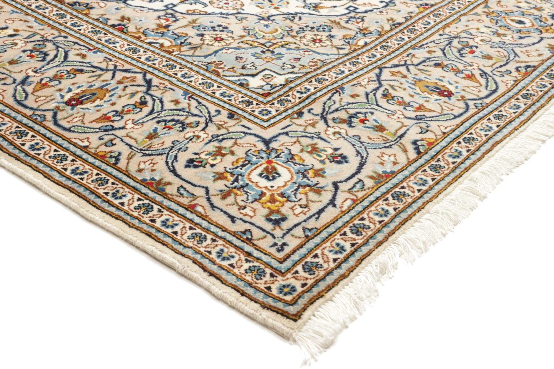 Hand-Knotted Wool Kashan Persian Rug, 201 × 299 cm