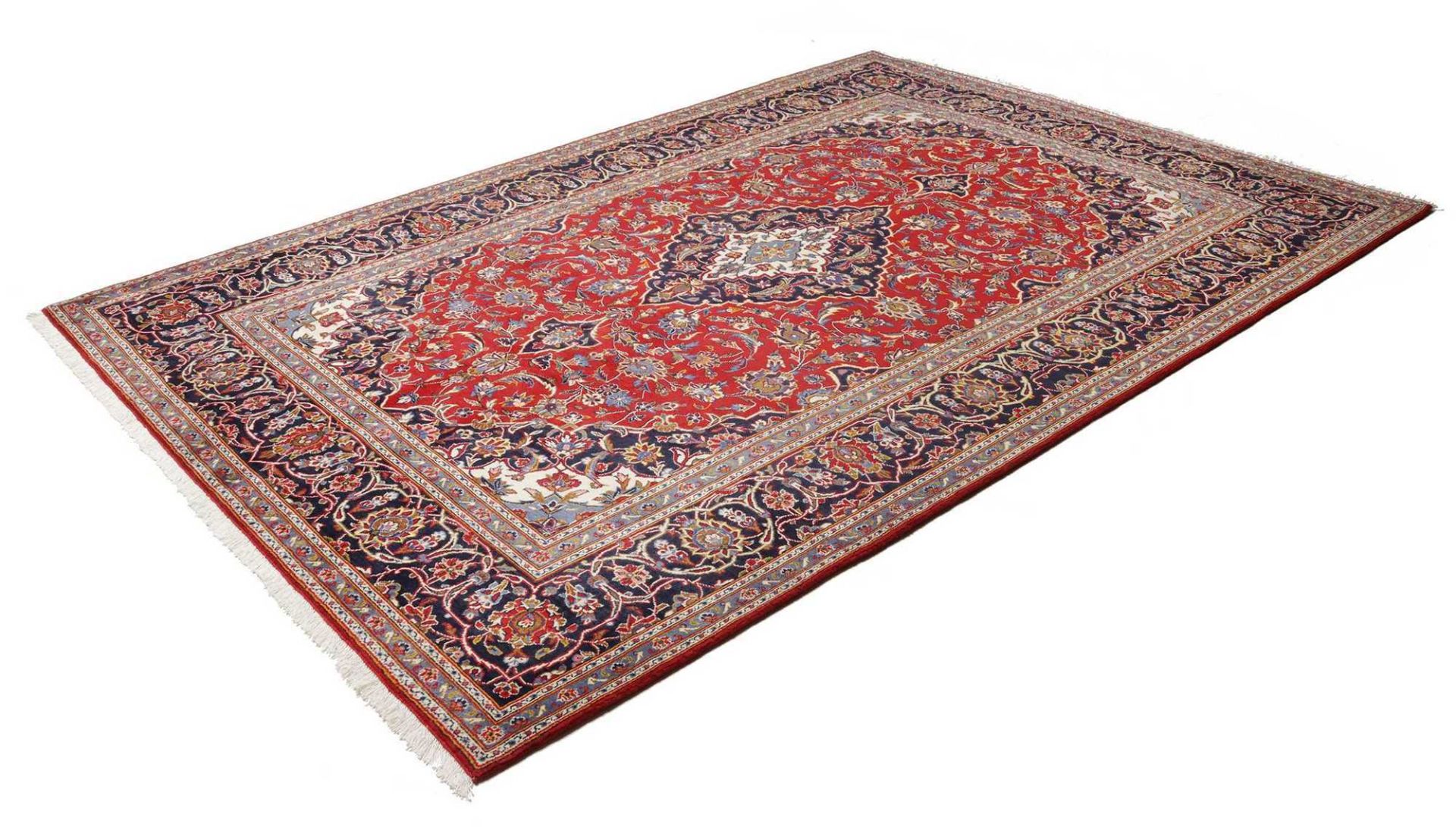 Kashan Persian Rug — hand-knotted, 204 × 292 cm, Wool