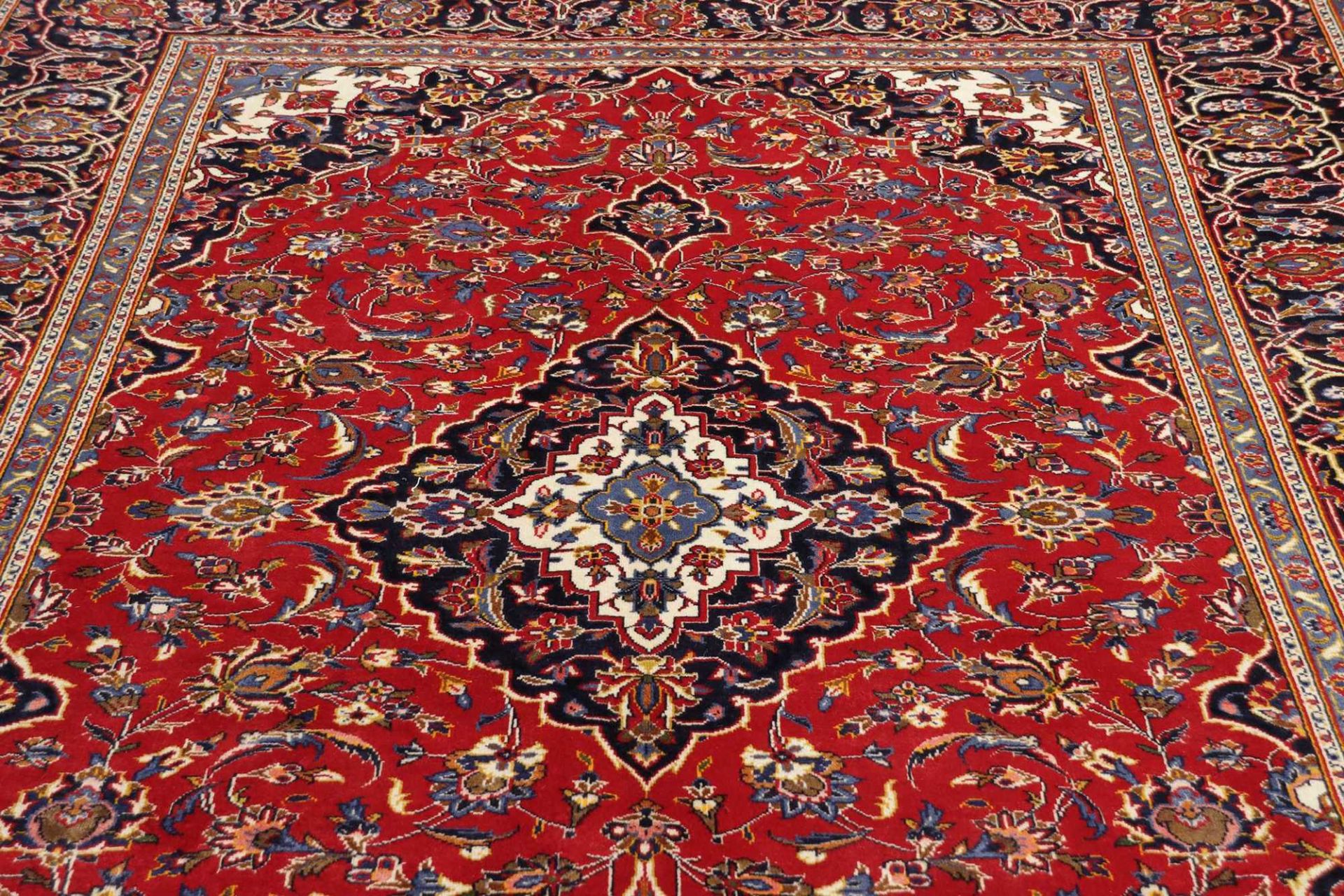 Kashan Persian Rug — hand-knotted, 204 × 292 cm, Wool