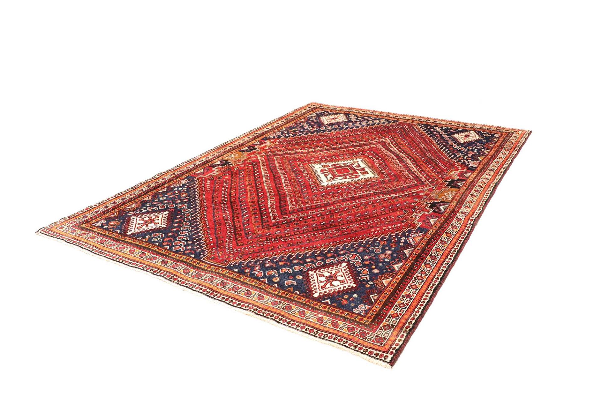 Shiraz Persian Rug 211 × 292 cm, Wool, hand-knotted
