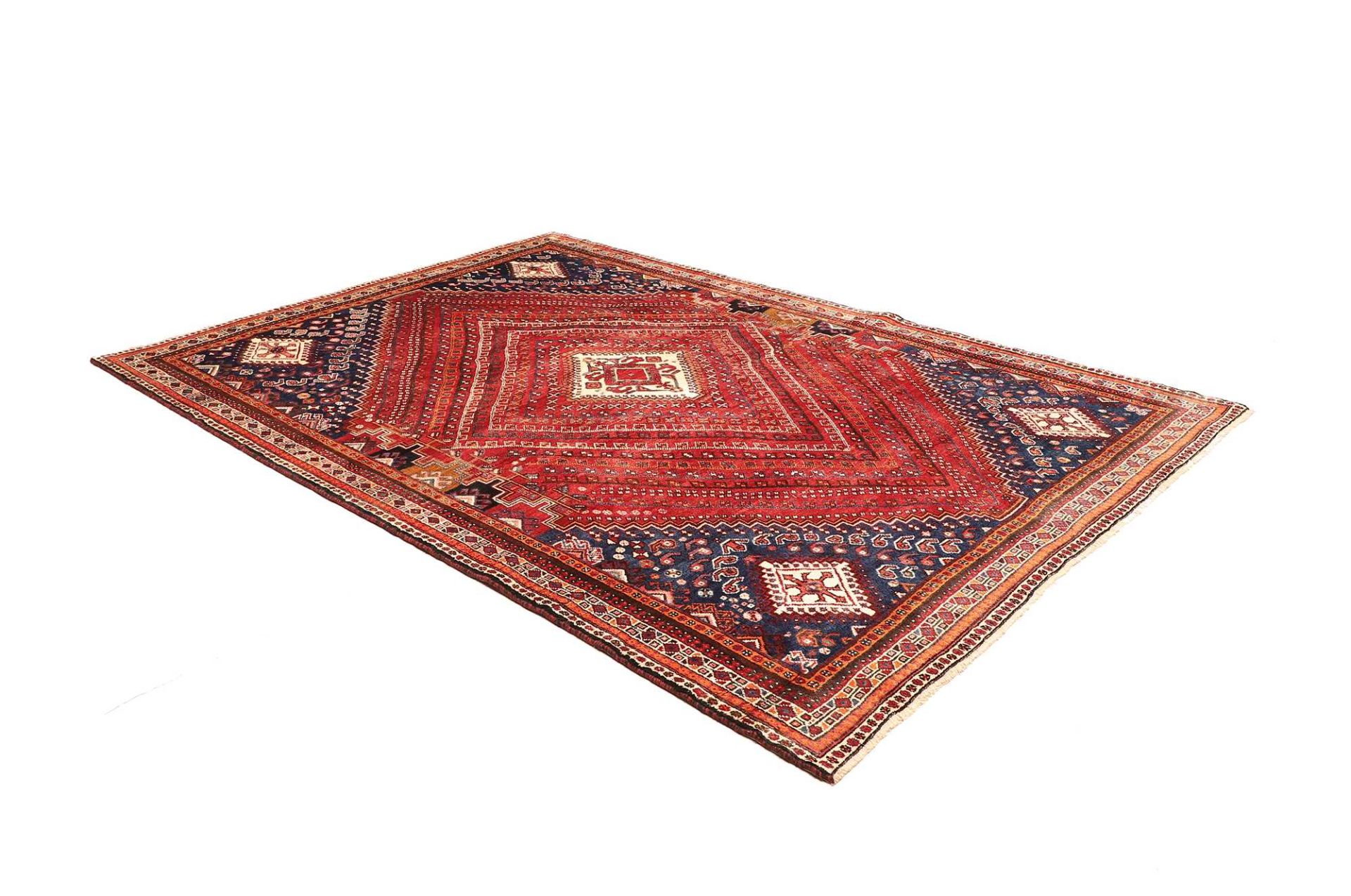 Shiraz Persian Rug 211 × 292 cm, Wool, hand-knotted
