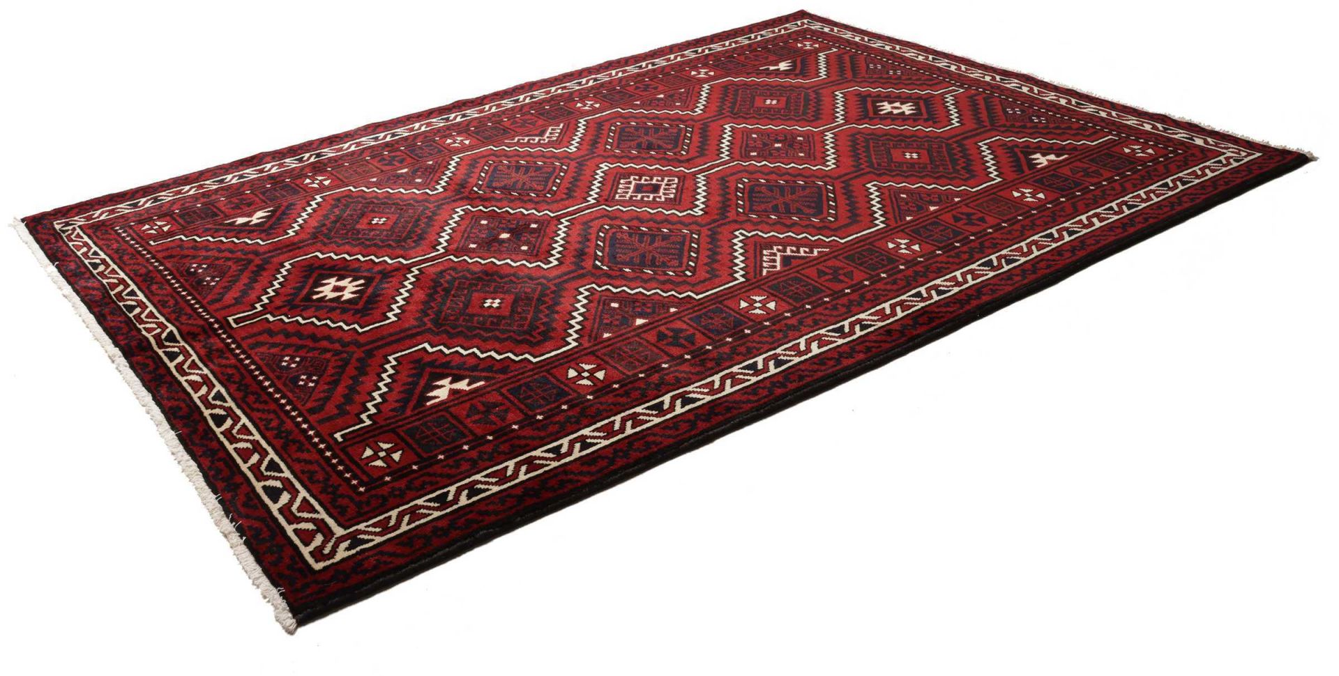 perserteppich-lori-223-x-301-cm-schurwolle-handgeknupft-geometrisch-1 Loribaft Persian Rug 223 × 301 cm, Wool, hand-knotted