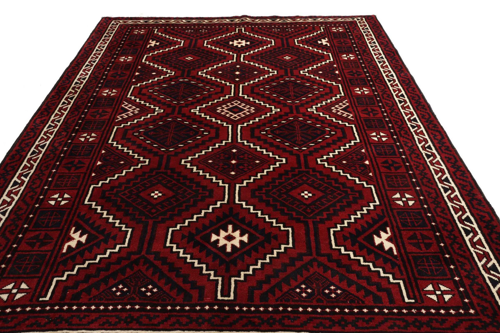 perserteppich-lori-223-x-301-cm-schurwolle-handgeknupft-geometrisch-3 Loribaft Persian Rug 223 × 301 cm, Wool, hand-knotted
