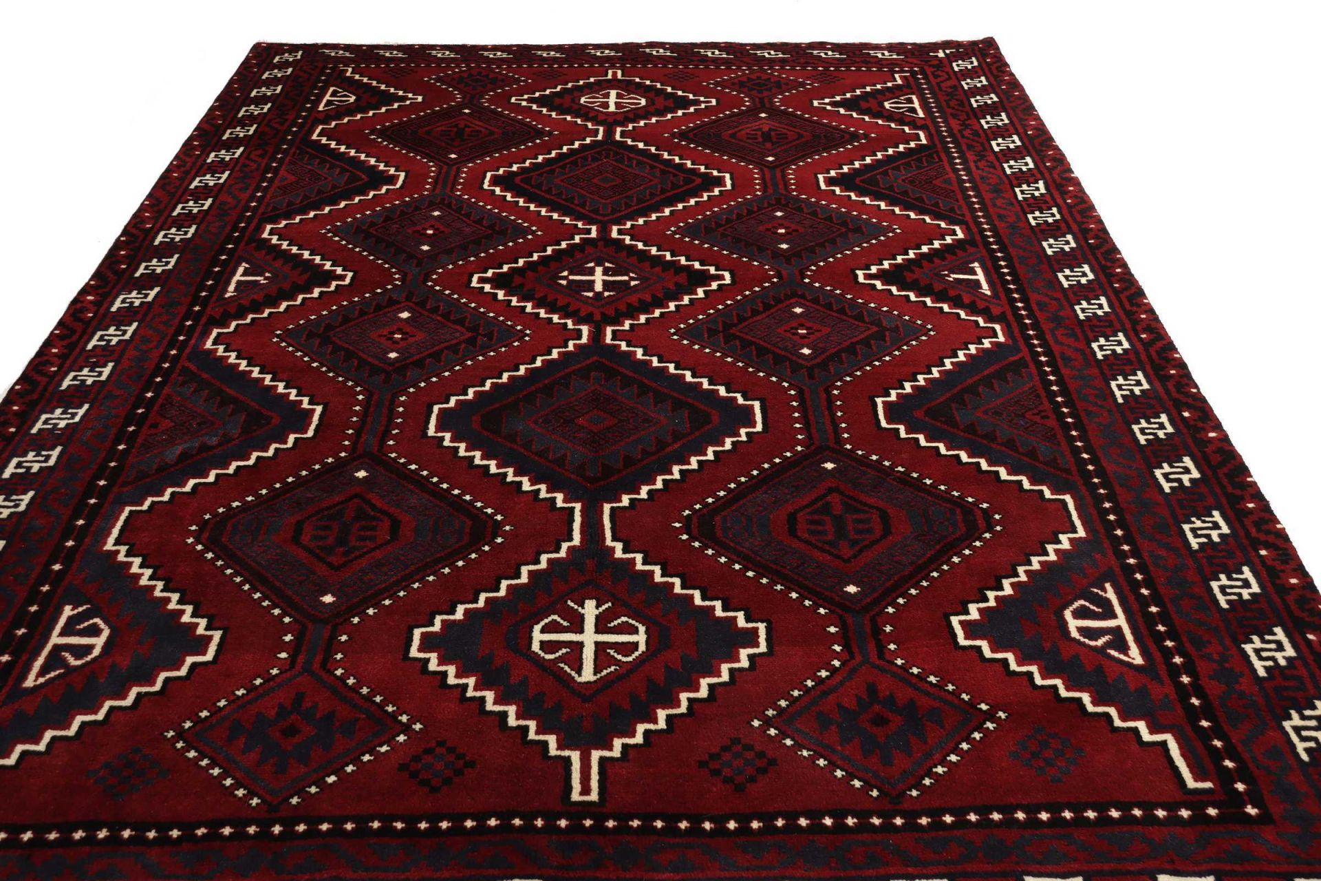 Hand-Knotted Wool Loribaft Persian Rug, 224 × 299 cm