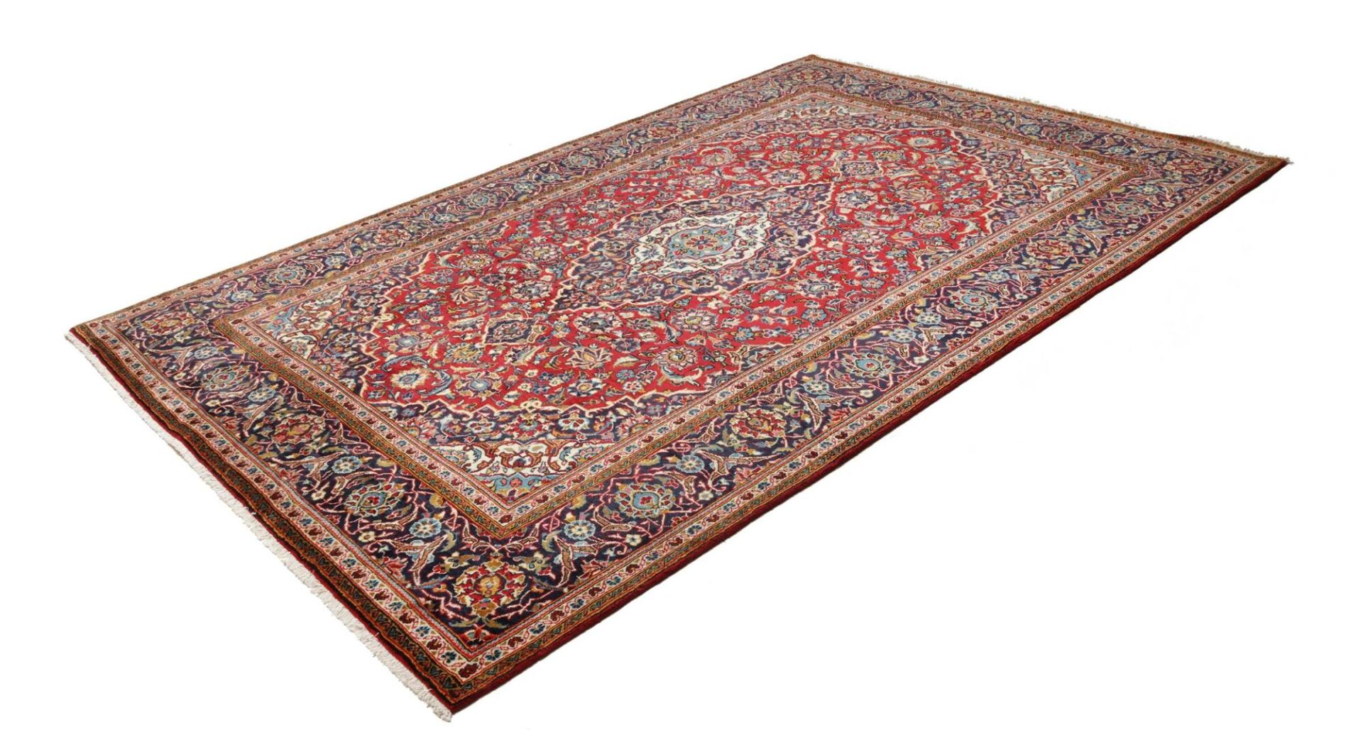 Kashan Persian Rug — hand-knotted, 196 × 302 cm, Wool
