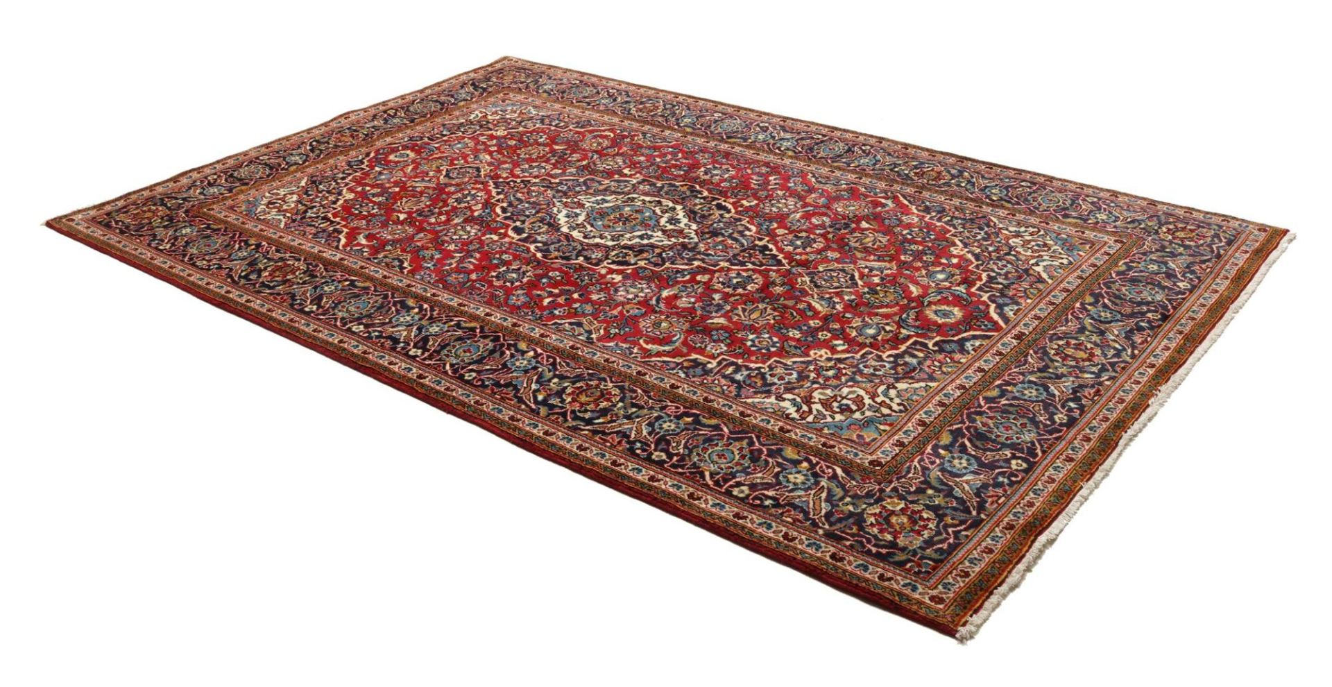 Kashan Persian Rug — hand-knotted, 196 × 302 cm, Wool