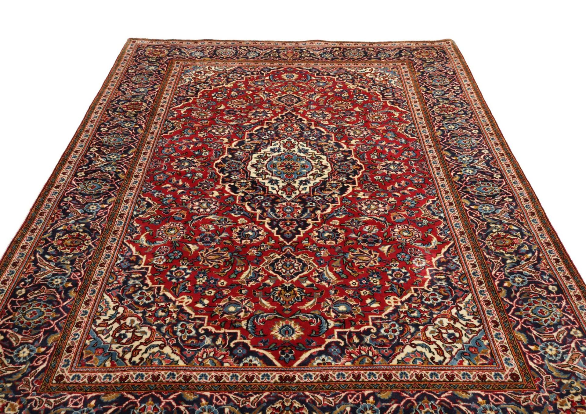 Kashan Persian Rug — hand-knotted, 196 × 302 cm, Wool