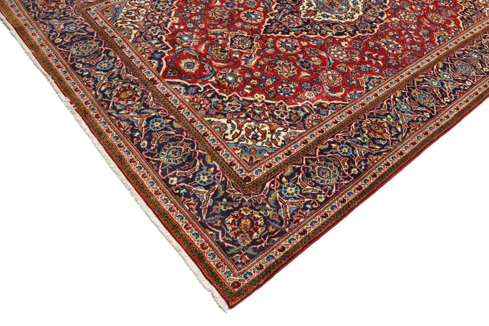 Kashan Persian Rug — hand-knotted, 196 × 302 cm, Wool