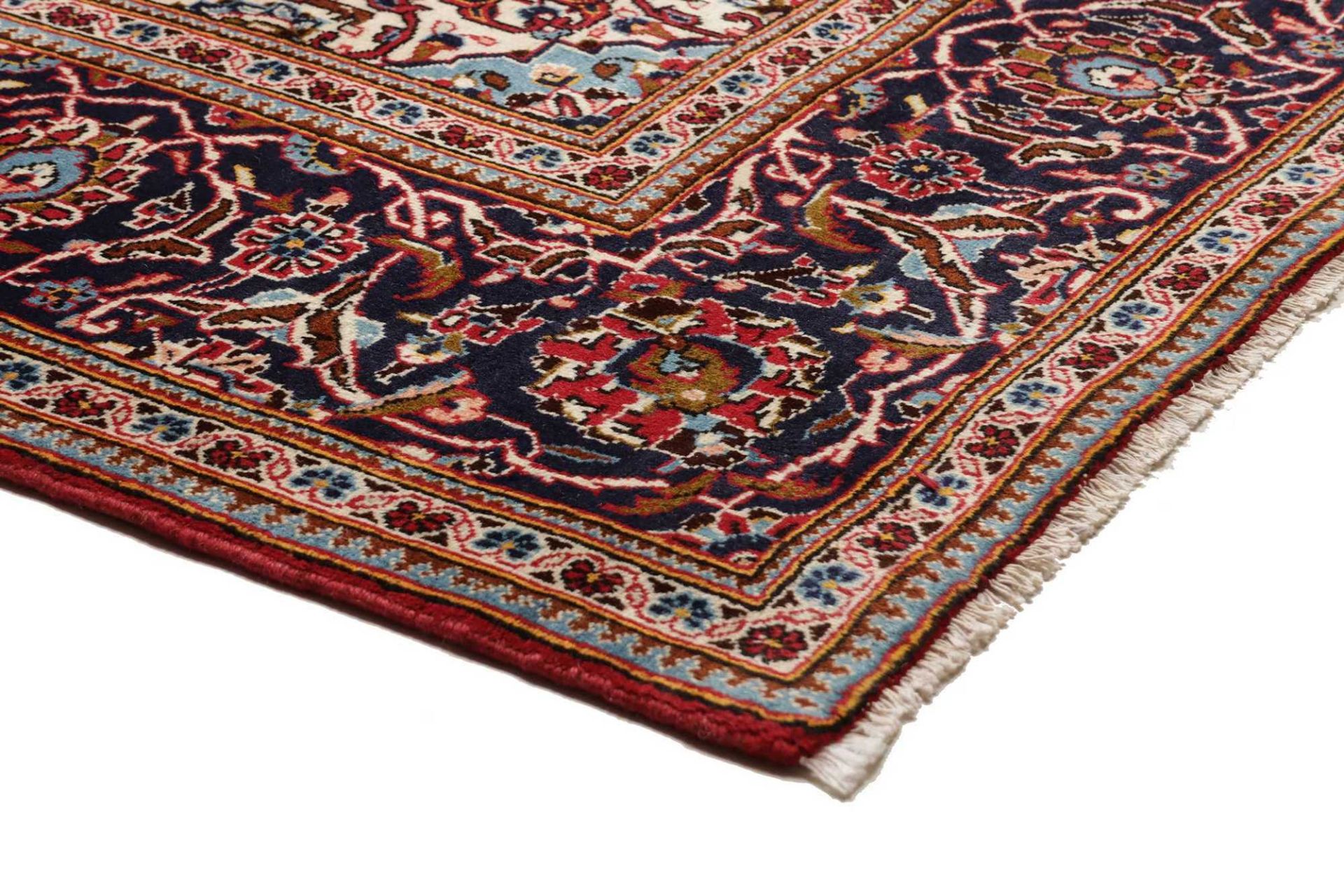 Hand-Knotted Wool Kashan Persian Rug, 198 × 307 cm