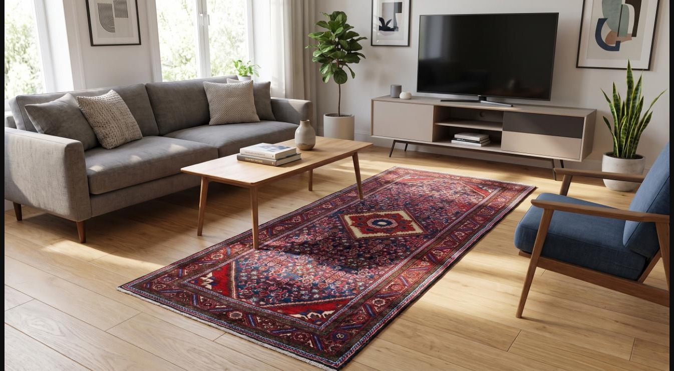 Persian Rug Hamadan 223 x 112 cm Wool Hand-knotted