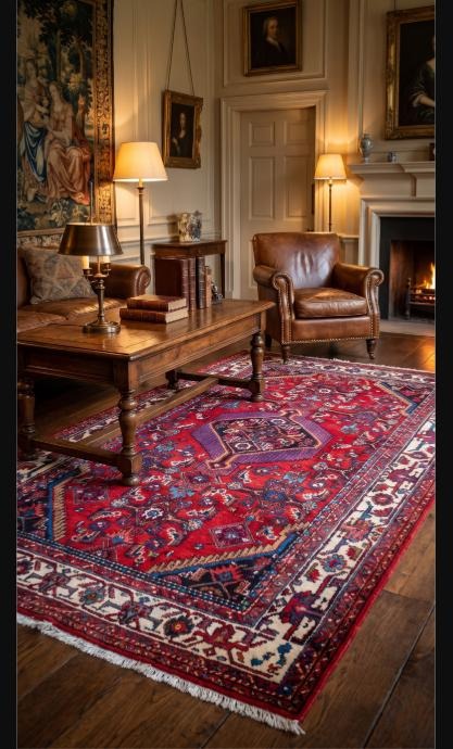 326_classic Persian Rug Hamadan 245x133 cm Wool Hand-knotted