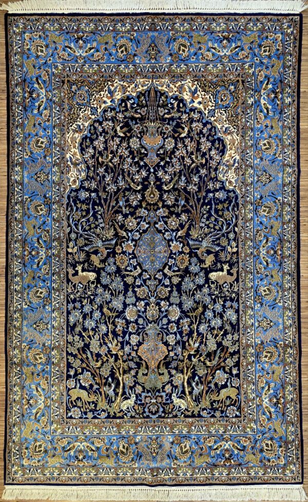 Persian Rug Isfahan 250 x 155 cm Silk Hand-knotted
