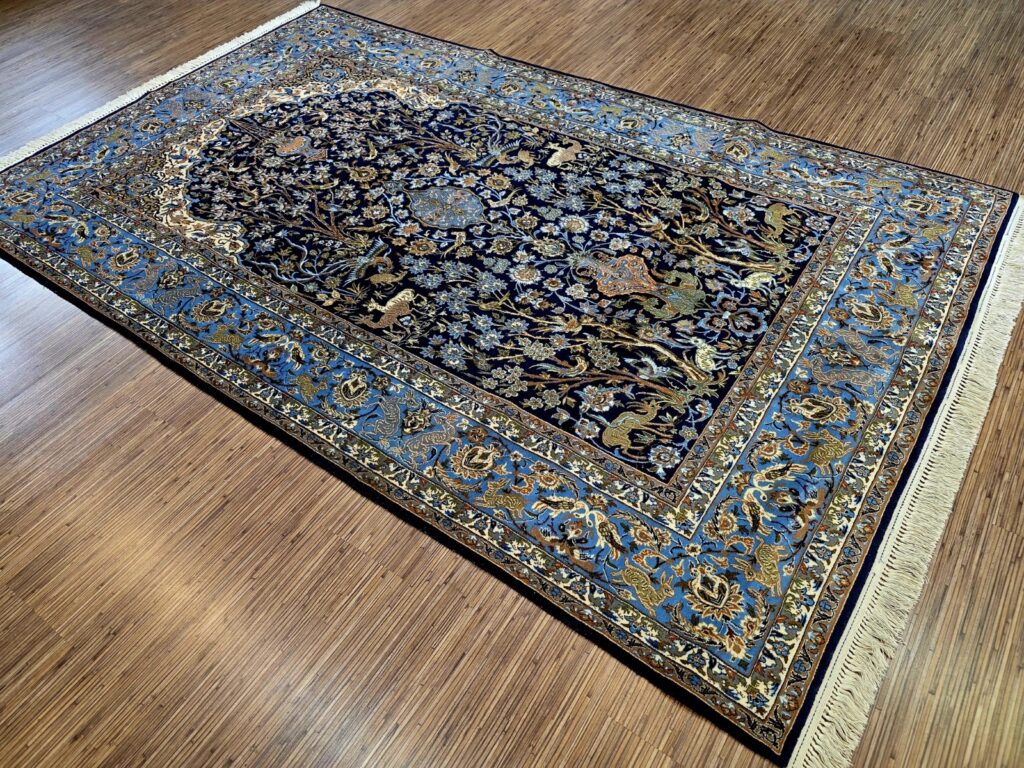 Persian Rug Isfahan 250 x 155 cm Silk Hand-knotted