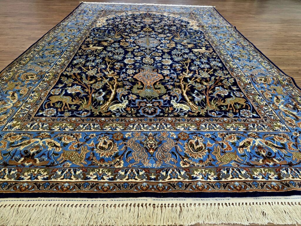 Persian Rug Isfahan 250 x 155 cm Silk Hand-knotted