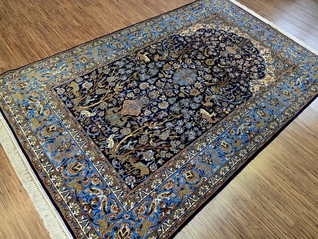 Persian Rug Isfahan 250 x 155 cm Silk Hand-knotted