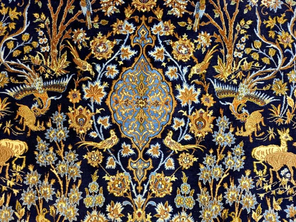 Persian Rug Isfahan 250 x 155 cm Silk Hand-knotted