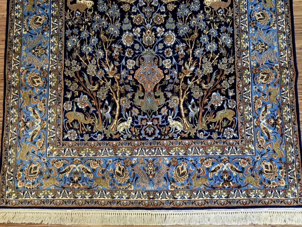 Persian Rug Isfahan 250 x 155 cm Silk Hand-knotted