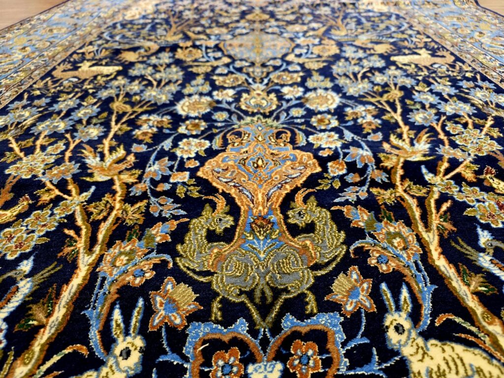 Persian Rug Isfahan 250 x 155 cm Silk Hand-knotted