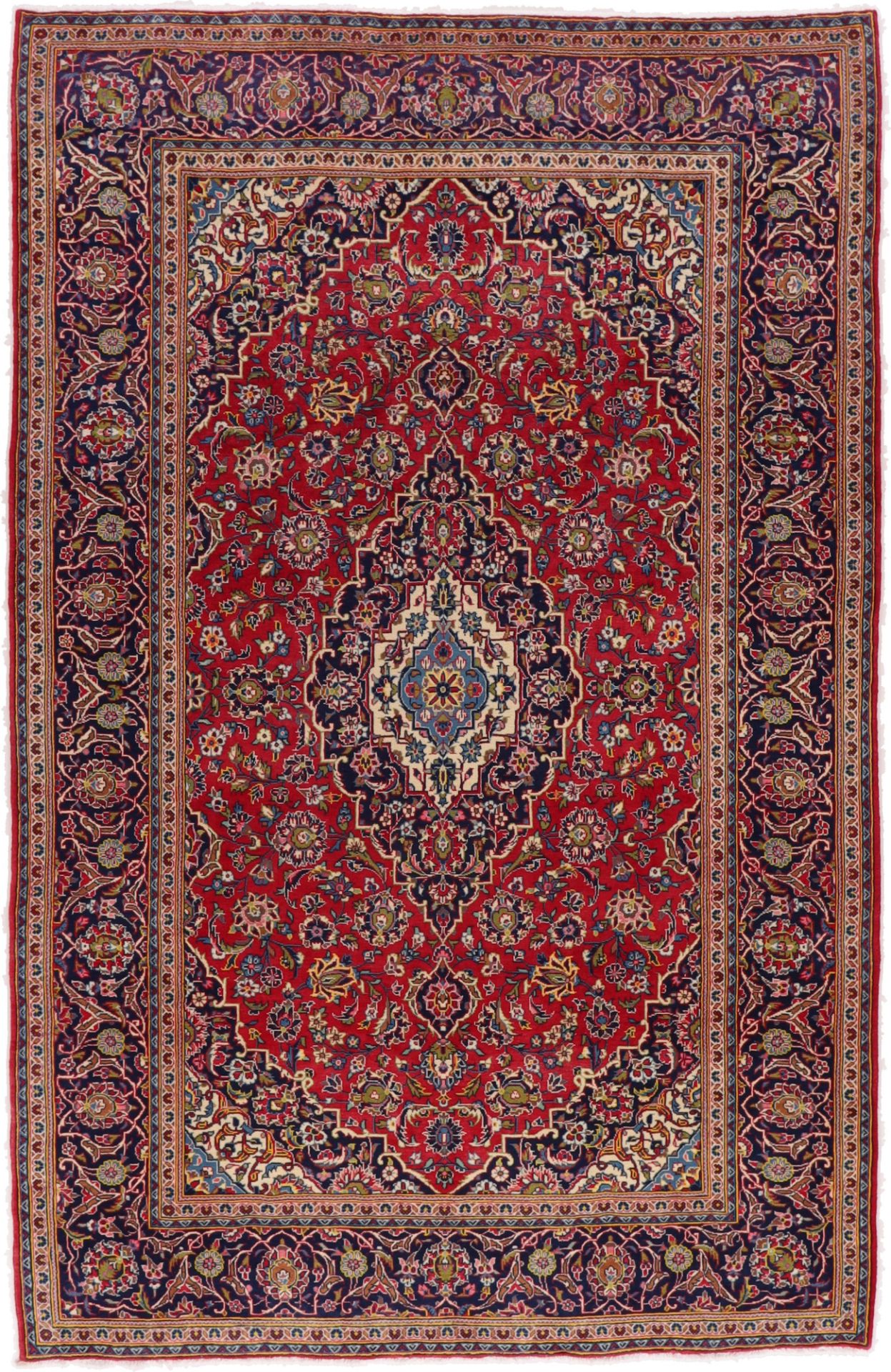 Kashan Persian Rug — hand-knotted, 200 × 310 cm, Wool