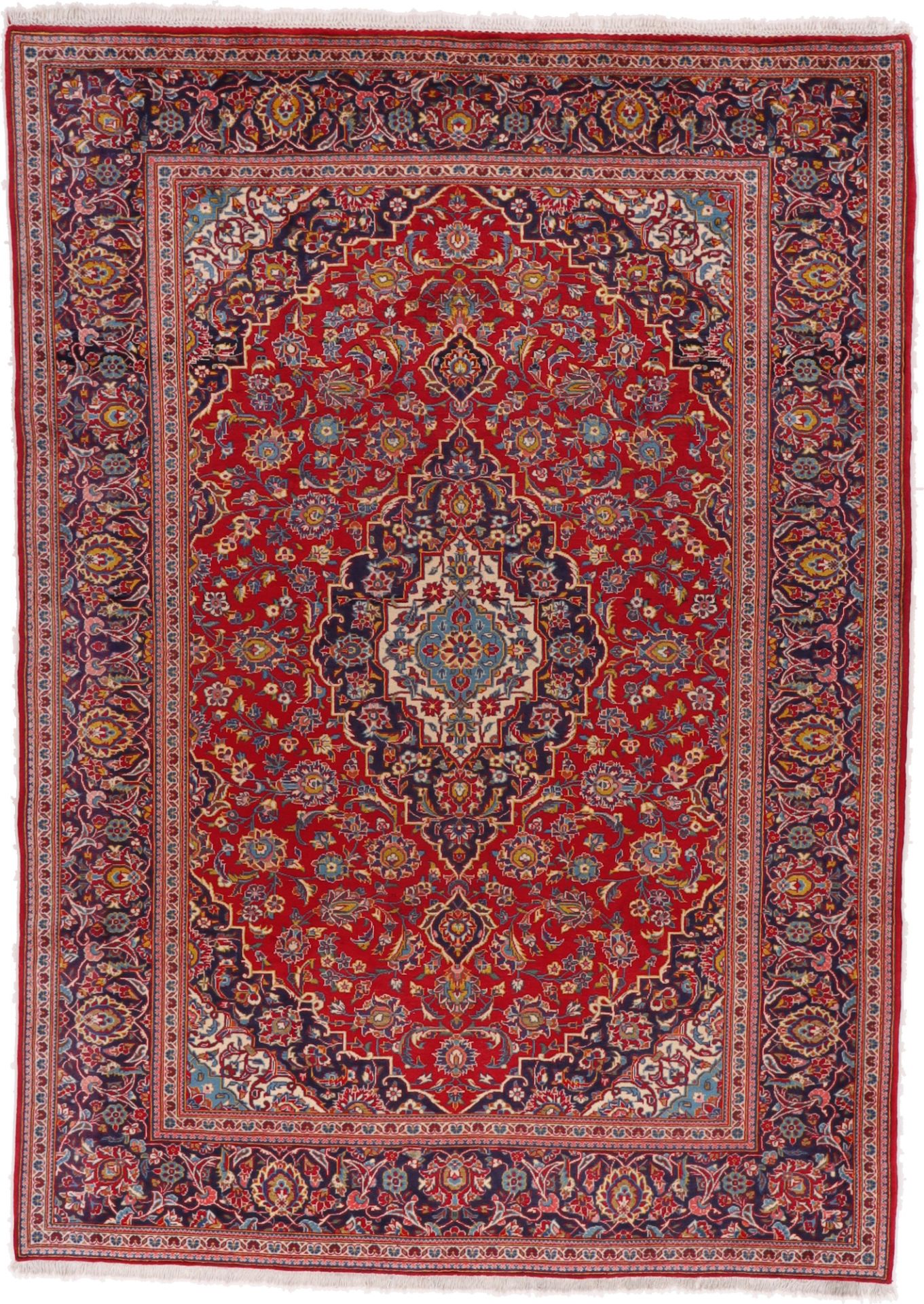 perserteppich-kashan-223-x-318-cm-schurwolle-handgeknupft Kashan Persian Rug 223 × 318 cm, Wool, hand-knotted